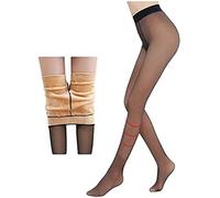 Générique Women's Fleece Lined Tights - Ladies Stretch Thermal Tights, Thick Warm Leggings for Winter (Black-320g), One Size
