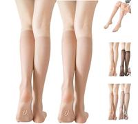 Générique Women's Invisible Stockings Dehorss, Ultra-Thin Sheer Knee-High Socks with Silicone Non-Slip Sole for Women (coffee2pcs)