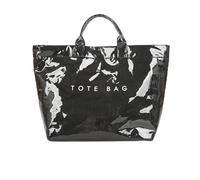 Générique Women's Letters Print Tote Bag, Large Capacity Pvc Clear Tote Bag, Waterproof Jelly Shopping Handbag for Woman (01)