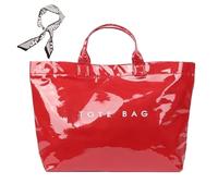 Générique Women's Letters Print Tote Bag, New PVC Large Kraft Paper Tote Bags for Women, Fashion Retro Totebag (J)