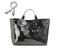 Générique Women's Letters Print Tote Bag,PVC Trendy Tote for Women,Trendy Plastic Tote Bag,Clear Hobo Handbag (A)