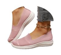 Générique Womens Mesh Loafers Lightweight Casual Flats | Knit mesh upper, air cushion sole, non-slip outsole, orthopedic comfort, indoor outdoor casual.