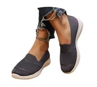 Générique Womens Mesh Loafers Lightweight Casual Flats | Knit mesh upper, air cushion sole, non-slip outsole, orthopedic comfort, indoor outdoor casual.