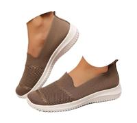 Générique Womens Mesh Loafers Lightweight Casual Flats | Knit mesh upper, air cushion sole, non-slip outsole, orthopedic comfort, indoor outdoor casual.