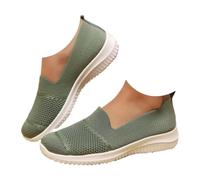 Générique Womens Mesh Loafers Lightweight Casual Flats | Knit mesh upper, air cushion sole, non-slip outsole, orthopedic comfort, indoor outdoor casual.