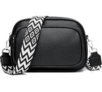 Générique Women's Modern Leather Shoulder Bag - Shoulder Bag with Adjustable and Removable Strap - Wide Black Shoulder Strap