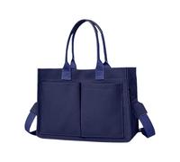 Générique Womens Multi Pocket Casual - Canvas Tote Bag For Women | Multi Pockets Shoulder Handbag Bag | Solid Color Tote Bag Fashion Hand Bag For Daily Use For Women And Girls