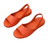 Générique Women's Orthopedic Platform Sandals Open Toe Comfortable Walking Shoes Casual Slingback Summer Sandals with Arch Support (orange,40)