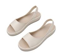 Générique Women's Orthopedic Platform Sandals Open Toe Comfortable Walking Shoes Casual Slingback Summer Sandals with Arch Support (white,37)