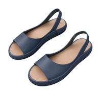 Générique Women's Orthopedic Platform Sandals Open Toe Comfortable Walking Shoes Casual Slingback Summer Sandals with Arch Support (blue,39)