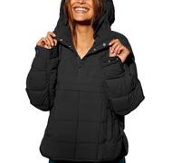Générique Womens Oversized Hooded Puffer Jacket, Casual Quilted Jackets, Lightweight Oversized Winter Warm Padded Coats (black,M)