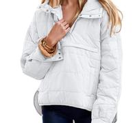 Générique Womens Oversized Hooded Puffer Jacket, Quilted Dolman Hoodies Pullover Packable Hooded Oversize Winter Coat, Fall Coat (A,M)