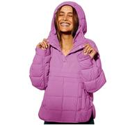 Générique Women's Oversized Hooded Puffer Jacket Quilted Pullover Lightweight Winter Coat Warm Padded Hoodie Casual Outerwear