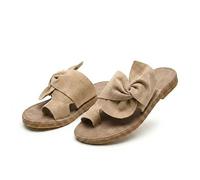 Générique Women's Rainbow Flat Sandals. Slip On Bowknot Open Toe Slides. Vacation Beach Travel Shoes. Arch Support Non-slip Wear-resistant. Big Toe Bone Correction for Bunion (Apricot,38)