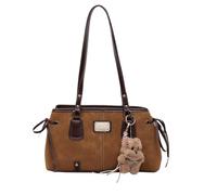 Générique Womens Shoulder Bags | Retro PU Leather Tote Underarm With Plush Pendent,Purse Shoulder Bag | For Women Girls Daily Commute Shopp Ing Work School Weekend Outing Travel