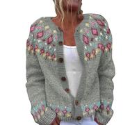 Générique Women's Single Plush Art Print Comfortable Knitted Cardigan Manteaux De Pluie Longs pour Femmes Imperméables avec Capuche Grande Taille