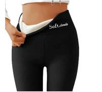 Générique Women's Soft Clouds Fleece Leggings - Winter Slim CasualFleece Lined Legging for Everyday Wear (Black,TTG)
