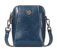 Générique Women's Soft Leather Mobile Phone Bag Messenger Bag, Soft Leather Mobile Phone Bags, Shoulder Purse for Women (Blue)