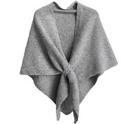 Générique Women's Solid Color Wool Blend Shawl,Pashmina Shawl Wraps for Women Cardigan Cape Wool Cashmere,for Evening Dresses (Light gray)