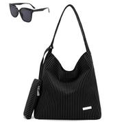 Générique Women's Striped Casual Shoulder Bag,Lightweight Waterproof Stripe Handbag,Large Capacity Striped Tote Bag