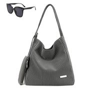 Générique Women's Striped Casual Shoulder Bag,Lightweight Waterproof Stripe Handbag,Large Capacity Striped Tote Bag