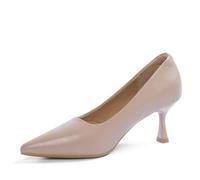 Générique Women's Suede Leopard Pumps Pointed Toe Kitten Heel Glossy Office | Escarpins Bout Pointu Suède Motif Léopard Talon Kitten Dessus Brillant Semelle Antidérapante Semelle Confort Bureau Chic