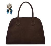 Générique Women's Suede Purse Vintage Top Handle Bag,Large Capacity Suede Tote Bags,Adjustable Strap Daily Sling Bag