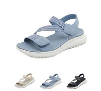 Générique Women's Summer Fisherman Sandals Adjustable Breathable arch support wedge Orthopedic with Arch Support for Beach Hiking for Women Casual Flat Sandals (Blue,40)
