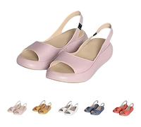 Générique Women's Summer Sandals Ultra-Comfy Casual Flat Orthotic Slippers for Shoes Platform Sandals Suitable For All Foot Shapes (Pink,41)