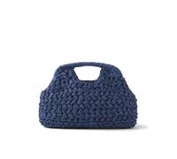 Générique Women's Summer Straw Woven Clutch Bag for Beach Vacation (Blue)
