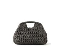 Générique Women's Summer Straw Woven Clutch Bag for Beach Vacation (Grey)
