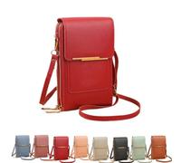 Générique Women's Touch Screen Mobile Phone Messenger Bag, for Women Travel Daily Use (Red)