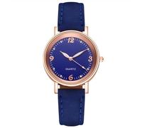 Générique Women's Vintage Leather Strap Watch - Gold-Toned Round, Clear Numbers & Stylish Design | for Birthday, Party, Or Everyday Sophisticated Look