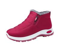Générique Women's Warm Sheepskin-Lined Boots Ladies Winter Snow Boots Lightweight Waterproof Fur Fuzzy Thermal Soft Booties (4,42)