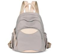Générique Women's Water Resistant Oxford Cloth Backpack, Large Capacity Lightweight Daypack for Work, Travel & College (Gray)