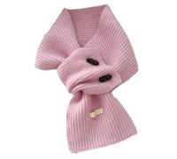 Générique Women's Winter Warm Scarf with Wooden Buttons Knitted Neck Wrap, Wool Shawl Convertible Turtleneck Collar for Cold Weather