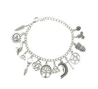Générique Women's Witch Charm Bracelet Celtic Pagan Gothic Jewelry