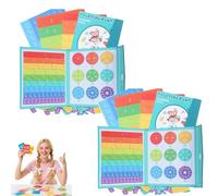 Générique Wonderealy/Consentdo/Gloryboom/Promisety Magnetic Fraction Demonstration Book, New Fraction Tiles & Fraction Circles, Study Math Easily for Primary & Middle School (2-PCS #2)