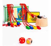 Générique Wood Board Game - 5.90 inch Mouse Catching Toy | Rubber Wood Logic Game - Interactive Cat and Mouse Set with Truth Or Dare Cards to Exercise Reaction, Ideal for Family Nights