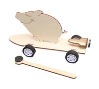 Générique Wood Building Kits, Magnetic Assembly Vehicle, Decorative Desktop Display, 6.3x2.36x3.54 inches Craft Model with Moving Wheels, Ideal for Boys, Girls, Educational Science and STEM Toy