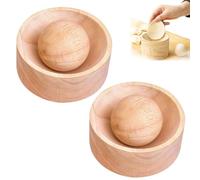 Générique Wood Dumpling Maker, Dumpling Wrapper Maker, Manual Dough Press, Made of Solid Wood, It Is Not Prone to Cracking for Making Dumplings Wrappers, Buns in a Home Kitchen (2pcs)