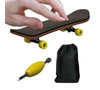 Générique Wood Fingerboard Skateboard-Pro Maple Deck with Fully Enclosed Bearings, Anti-Slip PU Grip Mat, High Performance Fingertip Game, Desktop Fidget Toy for Students & Teens | for Boys