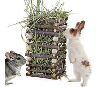 Générique Wood Hay Feeder, Natural Wooden Storage Rack, 3x7in Cage Holder with Venting, Smooth Timber Feeding Box, Container with Cute Shape, Long Lasting Pet Supply for Small Animals