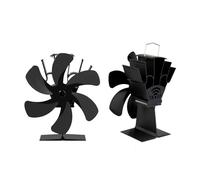 Génerique wood stove fan, Ventilateur de cheminée à 6 pales, poêle à bois à combustion efficace, distribution écologique(Stove Fan)