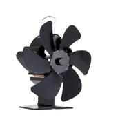 Génerique wood stove fan, Ventilateur de cheminée noir à 6 pales, alimenté par la chaleur, for poêle à bois, éco-silencieux et efficace. Distribution performante de l'air chaud.(Stove Fan)