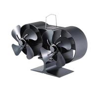 Génerique wood stove fan, Ventilateur de poêle à double tête Eco Heat for cheminée à combustion de gaz/granulés/bois, distribution efficace