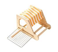 Générique Wooden Birdhouse with Stainless Steel Mesh Bottom - Breathable Solid Wood Habitat | Easy-Clean Nesting Box for Small Parrots | Professional Breeding Box for Lovebirds Cockatiels