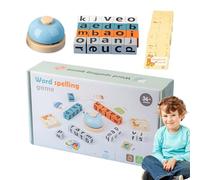 Générique Wooden Blocks Spelling Game | Alphabet Puzzles Blocks with Flash Cards | Educational Spelling Toys & Phonics Puzzle for Early Readin- Sight Words Recognition Game for Kids Ages 3+