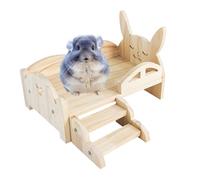 Générique Wooden Bunny Bed - Pet Habitat Stairs, Hamster Sleeping Nest, Chinchilla Wooden Bed House, Guinea Pig Resting pletform, Animal Cozy Den | Indoor Pet Furniture for Bedroom Living Room