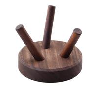 Générique Wooden Crystal Ball Stand - Walnut Sphere Holder, Display Base For Gemstones, Eggs & Ornaments, Sturdy Peg Support For Home Decor | Natural Wood Finish